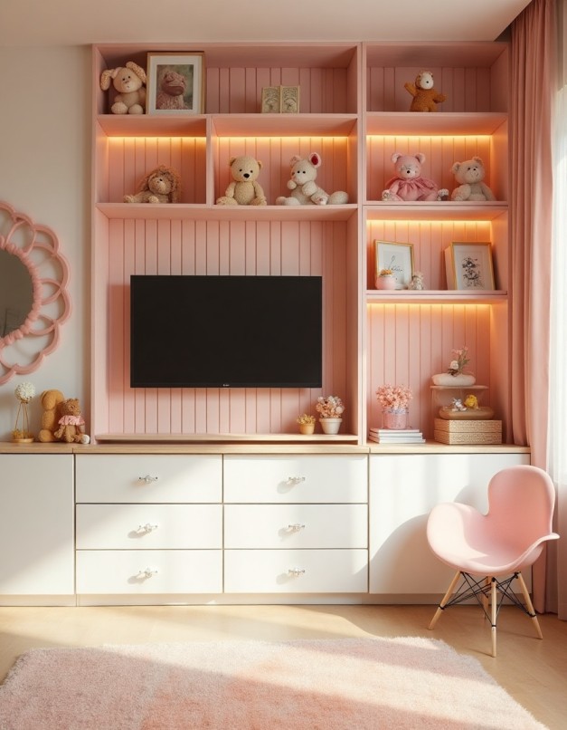 Quarto infantil montessoriano planejado com cama baixa, estantes acessíveis e cores claras, promovendo autonomia e segurança para o desenvolvimento do seu filho em Sorocaba