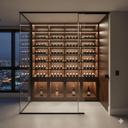 Crie sua adega planejada em Campinas com a Casa Finna. Descubra como ter sua coleção de vinhos em casa com requinte, design e funcionalidade.